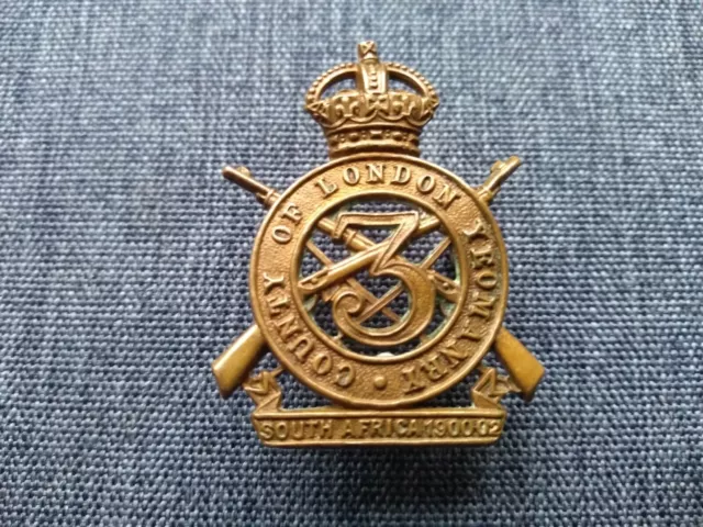 #023 – 3rd COUNTY OF LONDON YEOMANRY CAP BADGE