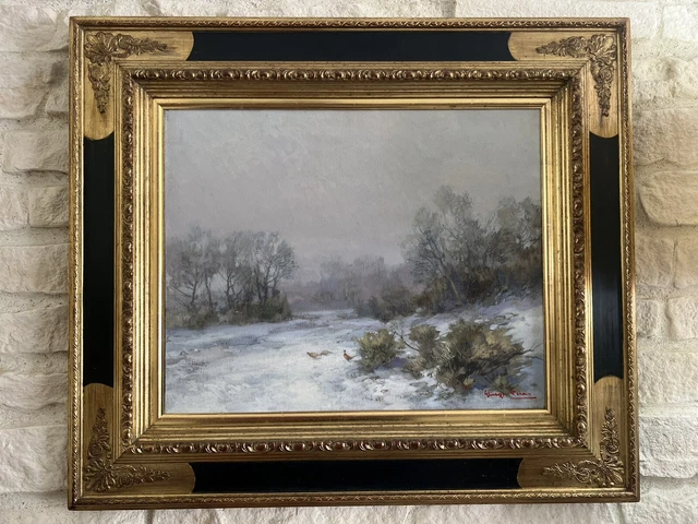 GRAND TABLEAU HUILE Sur Toile Signée Marine Au Bord De Mer EUR 600,00