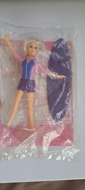 New Surfer Barbie #2 McDonald's Happy Meal Toy Doll 5” 2019 still in packet