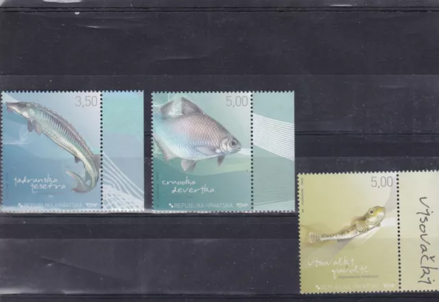 Croatia fresh water fish mnh set 2009