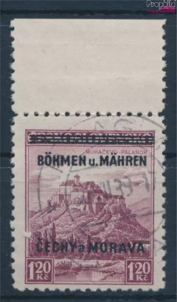 Briefmarken Böhmen und Mähren 1939 Mi 11 Stempel nicht prüfbar gestempelt (10335