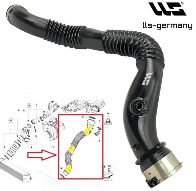 2X Tuyau Turbo Tuyau D'Admission Pour BMW Série 5 Berline F10 313 CV 535D XDRIVE 4066917015083
