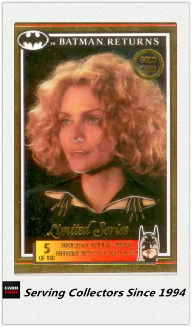 *1992 Australia Dynamic Batman Returns Movie Gold Card No5 Selina Fyle