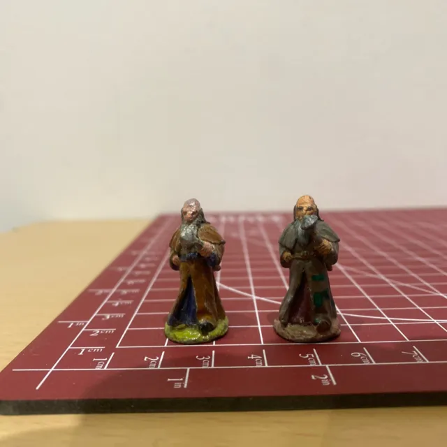 Early Citadel Warhammer Vintage Mages / Wizards x2 Miniatures Metal Tabel Top