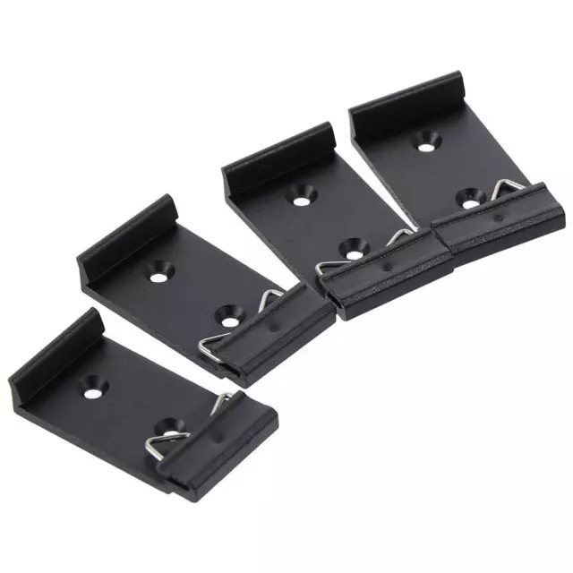 4Pcs Black DIN Rail Mount Clip 1.02 Width DIN Rail Fixed Clamp  35mm Din Rail