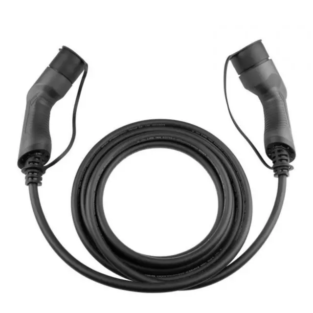 EV + Câble de Charge pour Voiture Electrique Type 2 à Type 2 IEC 62196,  Câble Chargeur Voiture Electrique 3 M, 1-Phase 32A (7,2 KW) Noir, Mallette  de
