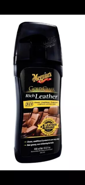 2 X Mequiars  Gold Class 3-In-1 Rich Leather Cleaner Conditioner  Protectant