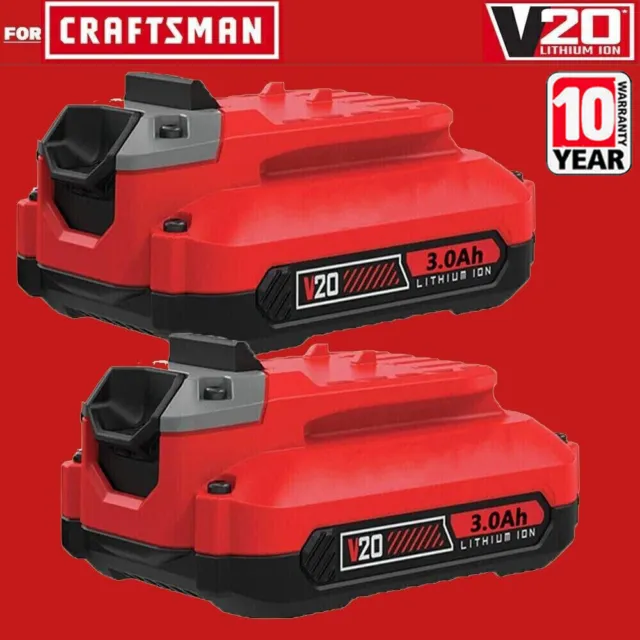 2PACK For Craftsman V20 20 Volt MAX Lithium Battery CMCB204 CMCB202 CMCB201 TOOL