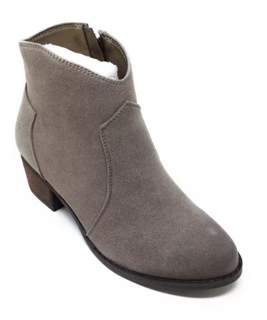 Call It Springs Womens Side Zip Ankle Booties Grey Suede Size 6.5 M US 2