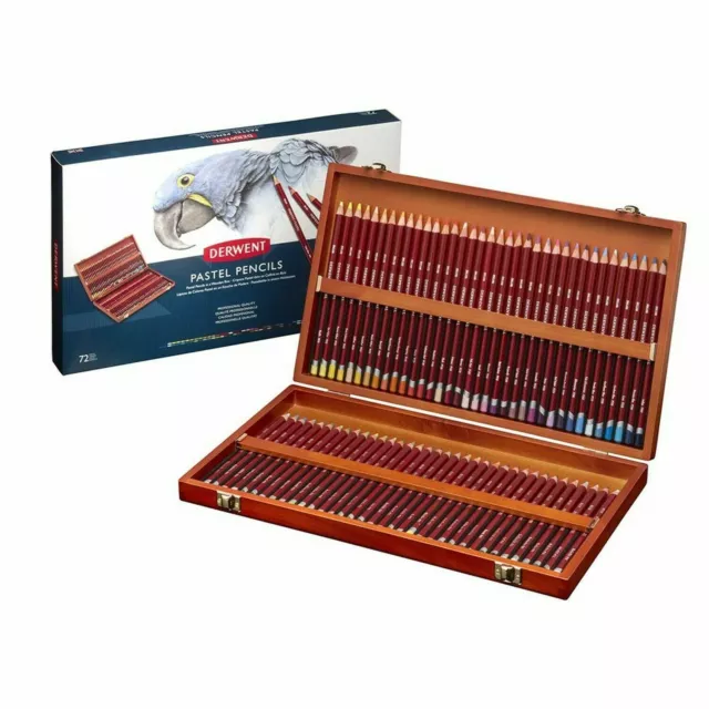 Derwent Pastellstifte - 72er Set Holz Geschenk Präsentationsbox