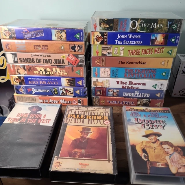 COUNTRY WESTERN inc. John Wayne VHS tapes x 18 Bundle Joblot Please