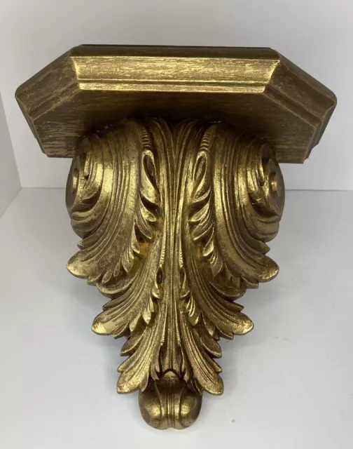 Vtg Gold Burwood WALL SHELF Baroque Rococo FLORENTINE Gilt HOLLYWOOD REGENCY  A