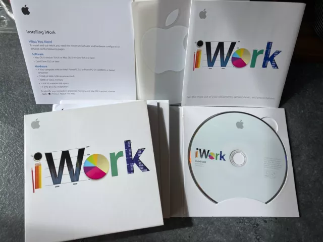 Apple iWork '09 Install DVD, Original Packaging) Complete