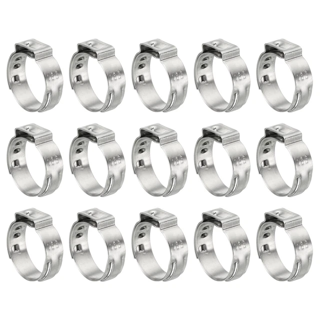 Confezione da 40 Morsetto PEX 19/32", 304 Anelli Crimpante Acciaio Inox 15,3-18,5 mm