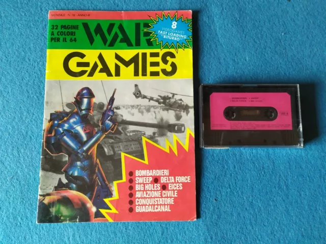 Videogioco War Games 19  Edicola Commodore 64 C64-128 Vintage Retrogame Entra