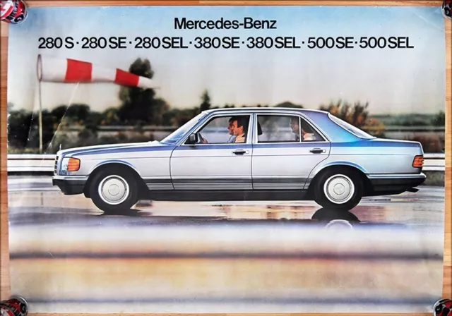 original Plakat Poster "Mercedes-Benz W 126 von 1979 die legendäre S - Klasse