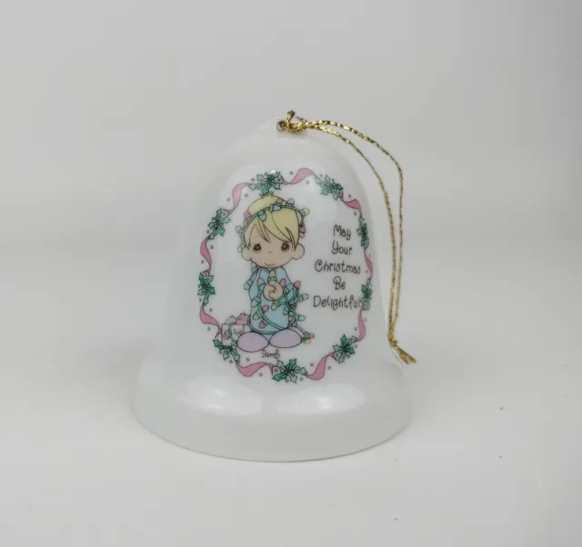 Precious Moments Porcelain Bell Ornament Christmas Holiday 1995 #111147