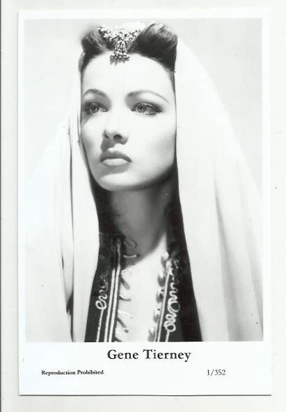 (Bx27) Gene Tierney Swiftsure Photo Postcard (1/352) Filmstar Pin Up Glamor