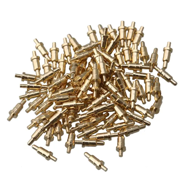 Mxfans 100x Gold-plated 6mm Copper Probes Spring Pogo Pin Connector