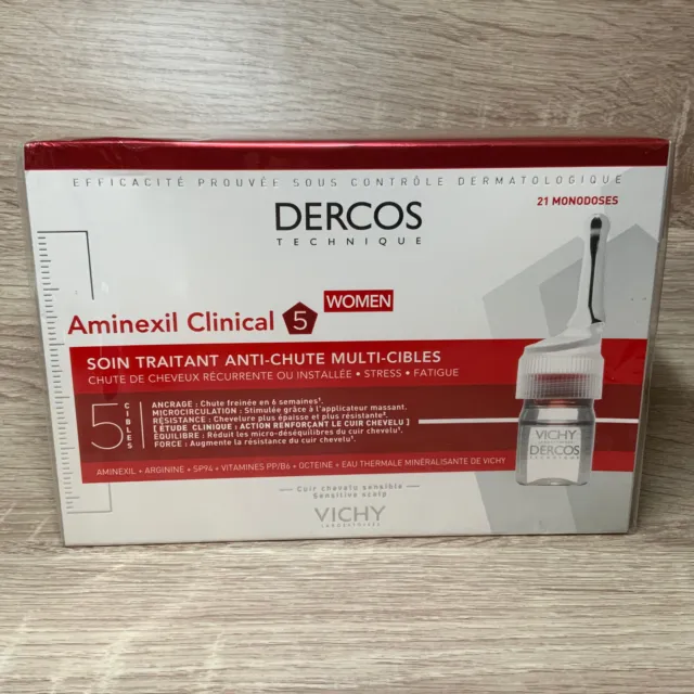 DERCOS TECHNIQUE AMINEXIL CLINICAL 5 – Femmes 21 Monodoses Soin anti-chutes