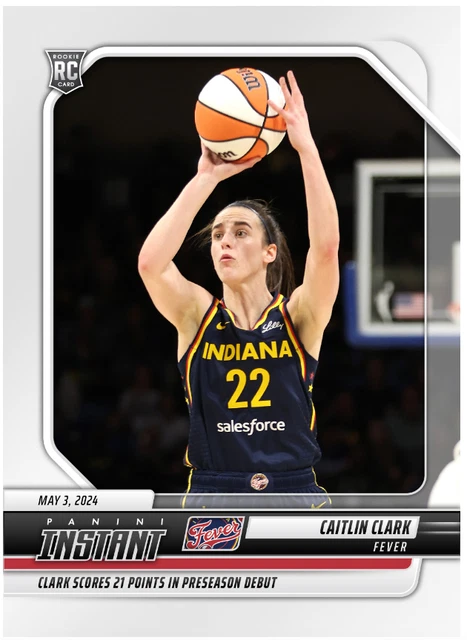 2024 Panini Instant Caitlin Clark #198 Rookie RC Card - Graded Gem Mint 10 (Indiana Fever)