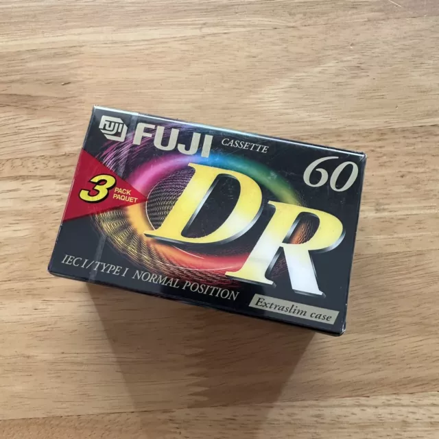 New & Sealed - 3 X Fuji DR60 Blank Tape Cassettes Pack
