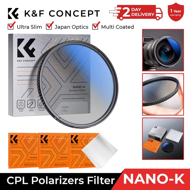 K&F Concept NANO-K CPL 43-82mm Circular Polarizing Ultra-Slim Camera Lens Filter