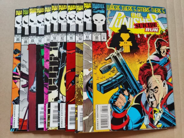 Punisher Suicide Run Part 0 1-10 Complete Story Arc 85 86 87 88 War Zone Lot x11