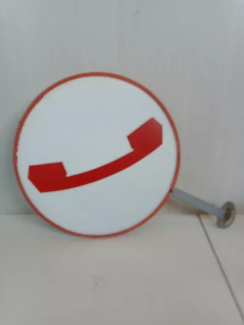 insegna vintage originale telefono pubblico Telecom Sip sign