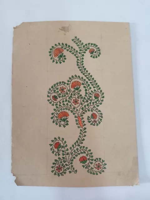 Handmade design Textile floral Art collectible piece of Indian artwork