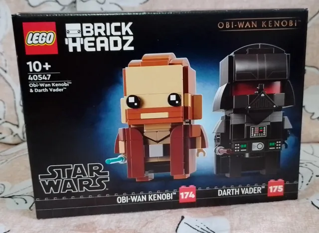 Lego Brickheadz Star Wars 40547 Obi Wan Kenobi Darth Wader Nuovo con scatola
