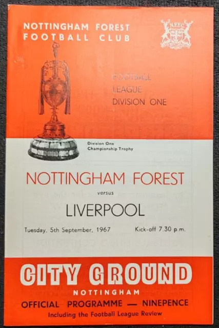 Nottingham Forest v Liverpool. football programme. 1967. Lot#p084