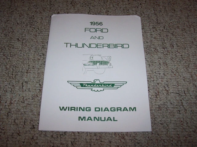 1956 FORD THUNDERBIRD Convertible Roadster Electrical Wiring Diagrams
