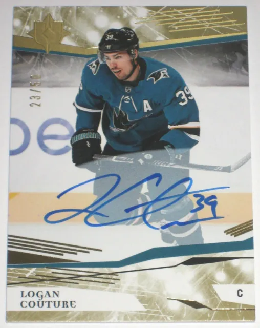 2017-18 Upper Deck Ultimate Collection Logan Couture Autograph Card /50