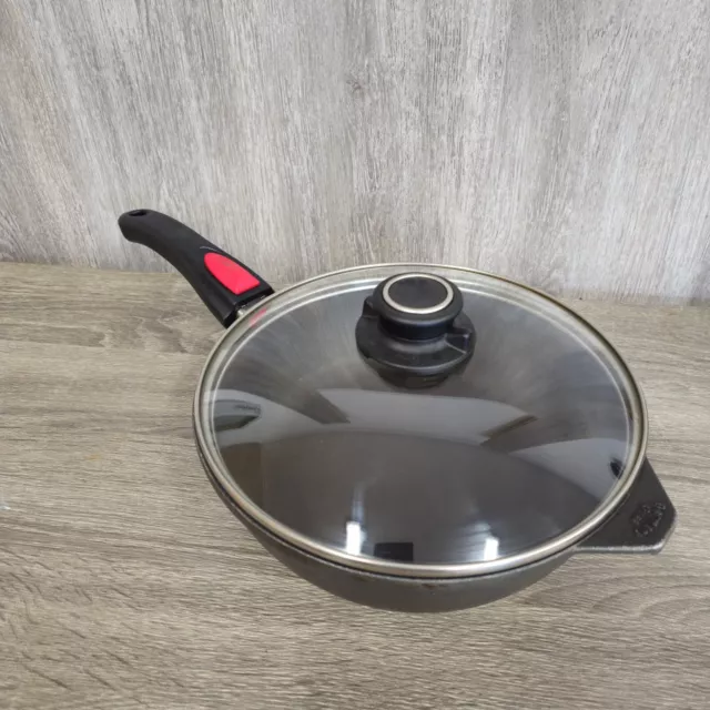 WOLL PROFI GUSS Non Stick Frying Saute Pan- Lid-Detachable Handle 10inch USED