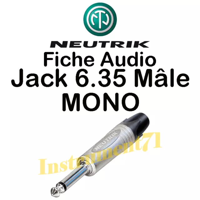 Neutrik - NP2RX, Fiche Jack 6.5mm Mono, Coudée