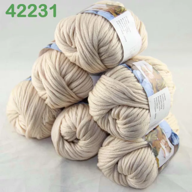 Sale 6 Ballsx50g Worsted Cotton Baby Chunky Thick Blankets Hand Knitting Yarn 31