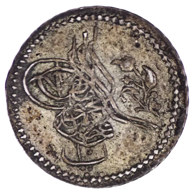 Egypt 10 for 1277 L'an 9 (1868) Silver Misr Abdul Aziz XF+ coin