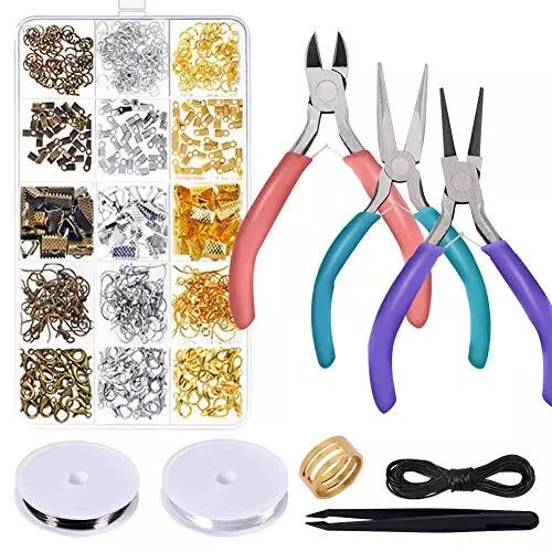 Jewelry Repair Kit with Jewelry Pliers, Jewelry Making Tools, Beading String