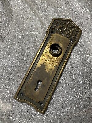 Antique Stamped Brass Art Deco backplate 2