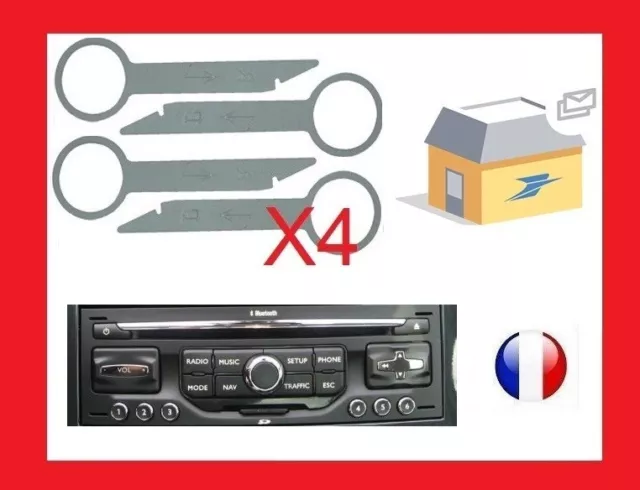 Cable Auxiliaire Autoradio Peugeot d'origine + clefs demontage  ca_rd4200000000_406 14,99 € biscoshop