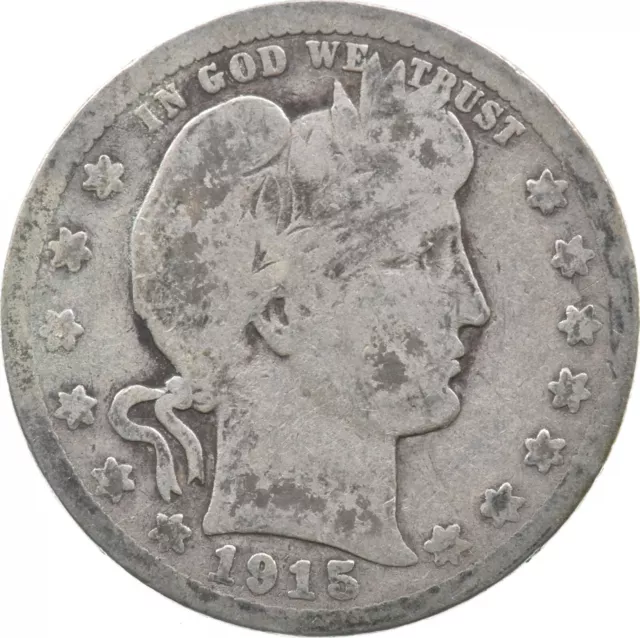 Razor Sharp - 1915 Barber Liberty Quarter 90% Silver *394