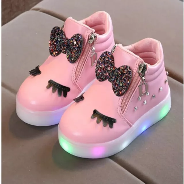 Children Glowing Sneakers Kid Princess Girls LED Shoes Cute Baby Light Shoes