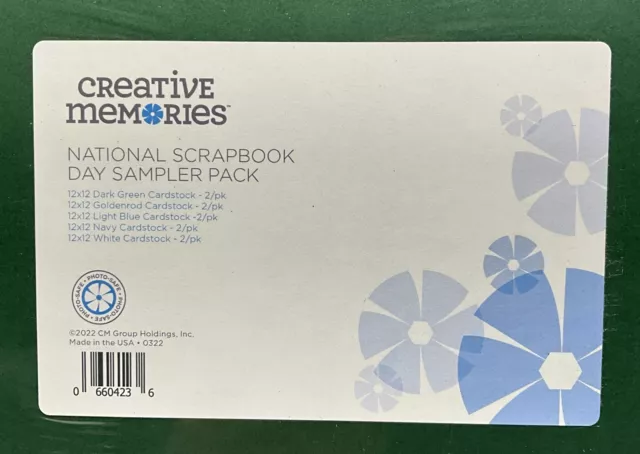Creative Memories National Scrapbook Day Sampler Pack Of 12x12 Cardstock