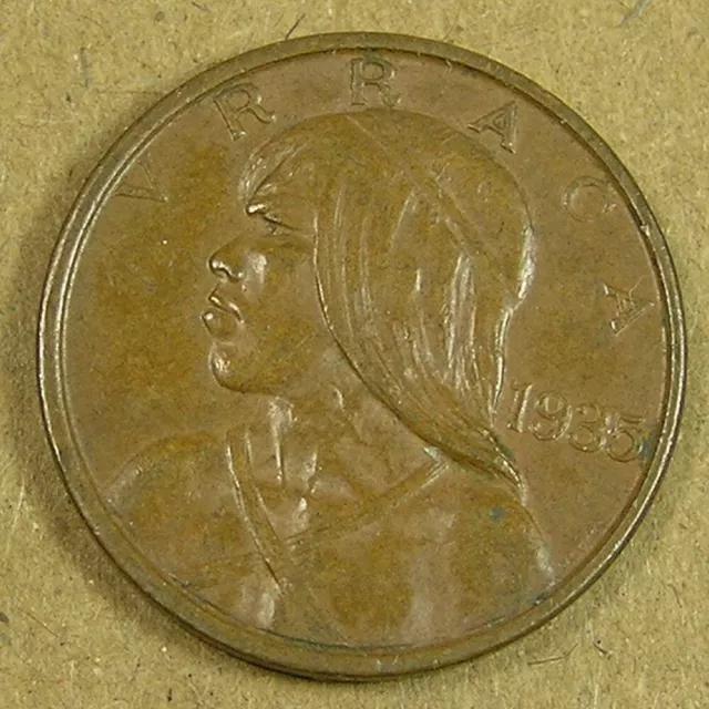 1935 Panama 1 Centesimo Bronze Coin KM-14, 19.05 mm