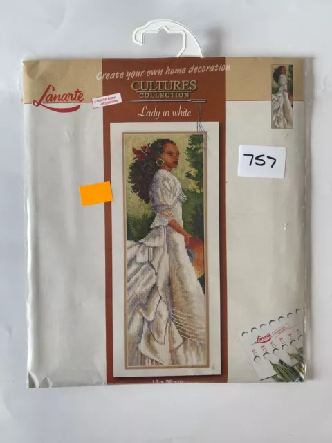 Lanarte Cross Stitch Kit 'Lady In White' Cultures Collection