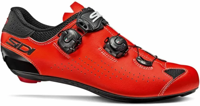 Brand New Sidi GENIUS 10 Road Cycling Shoes : FLUO RED/BLACK Size EUR 38 UK 5
