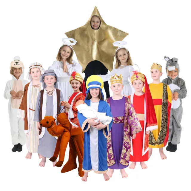 Childs Nativity Costume Mary Joseph Wise Men Shepherd Christmas Xmas Fancy Dress