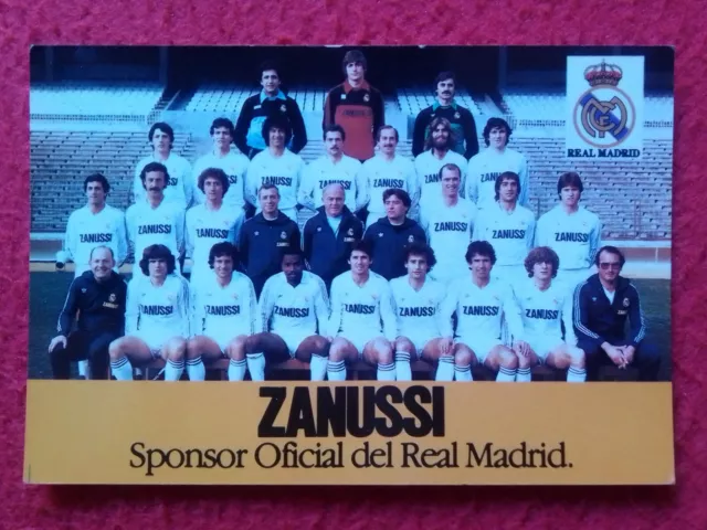 Calendario 1983 Fútbol Football De Real Madrid C.f Club Zanussi Plantilla Equipo