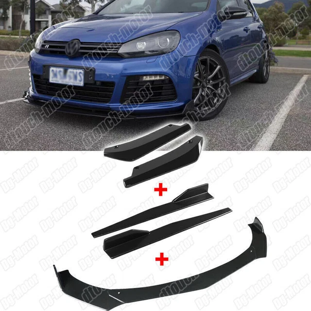 Lèvre Avant / Séparateur Pour VW Golf 5/6/7 GTI - Universel, Renfort Pare-chocs, Couleur Rouge (7.5cm)
